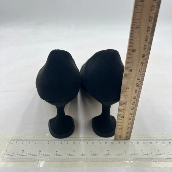 YDN Black Pointed Toe Slip on Pumps Special High Heel Shoe for Party Prom Dress - Picture 5 of 8